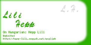 lili hepp business card